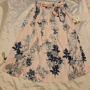 Pink Floral Banana Republic Skirt